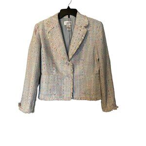 Chadwicks Women's Pastel Tweed Blazer Petite Size 10